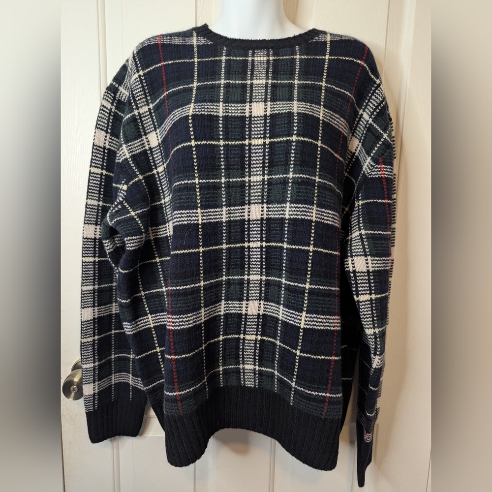 Vtg Daniel Cremieux Collection 100% WOOL Sweater Mens XL Multicolor Crewneck Y2K